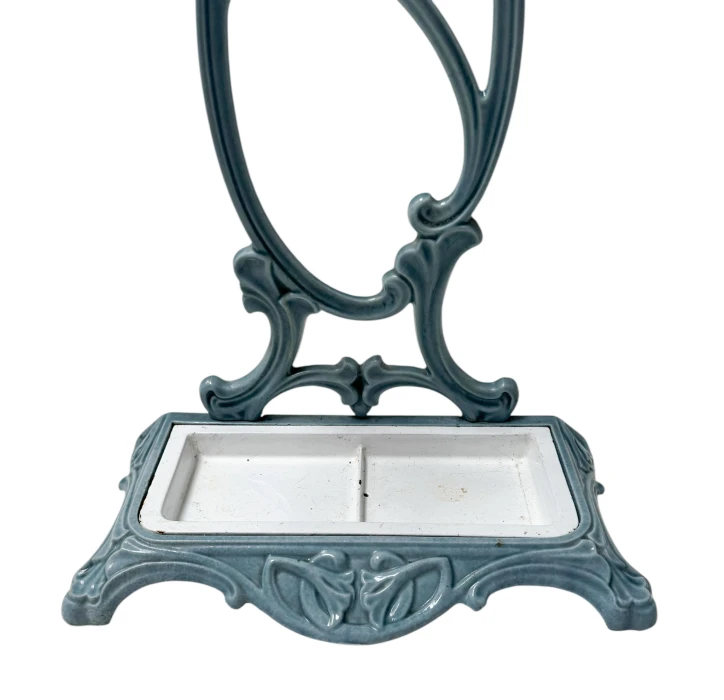 Art Nouveau Enameled Iron Umbrella Stand, 1900s